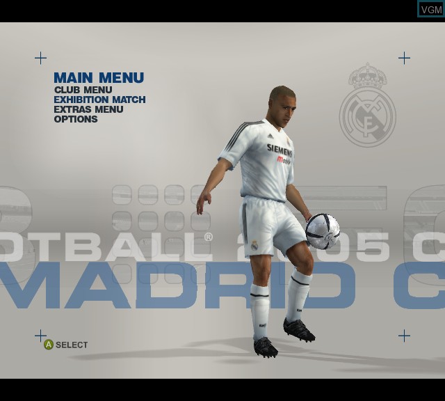 Image du menu du jeu Club Football 2005 sur Microsoft Xbox