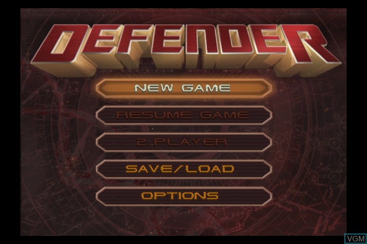 Image du menu du jeu Defender sur Microsoft Xbox