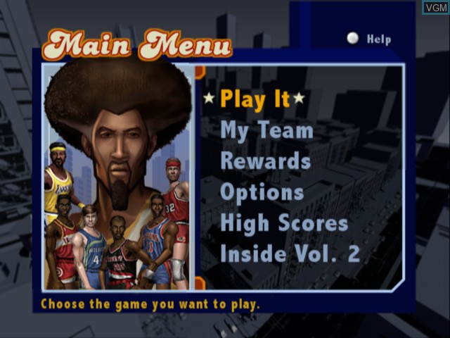 Image du menu du jeu NBA Street Vol. 2 sur Microsoft Xbox