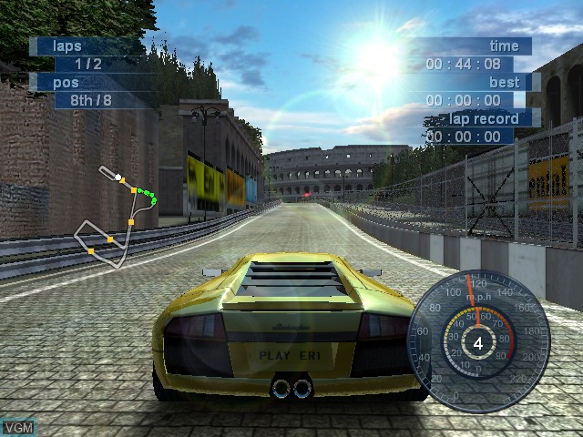 Image in-game du jeu Lamborghini sur Microsoft Xbox