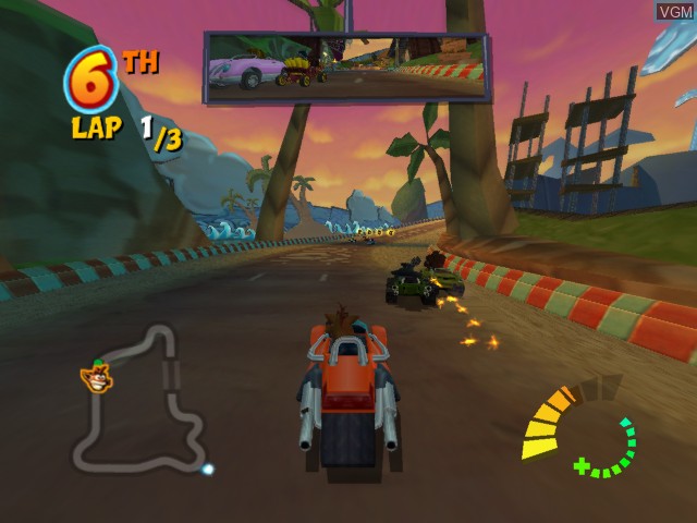 Image in-game du jeu Crash Tag Team Racing sur Microsoft Xbox