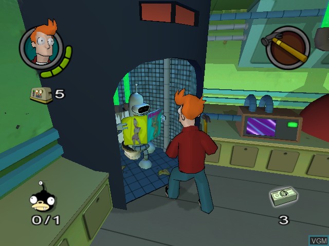 Image in-game du jeu Futurama sur Microsoft Xbox