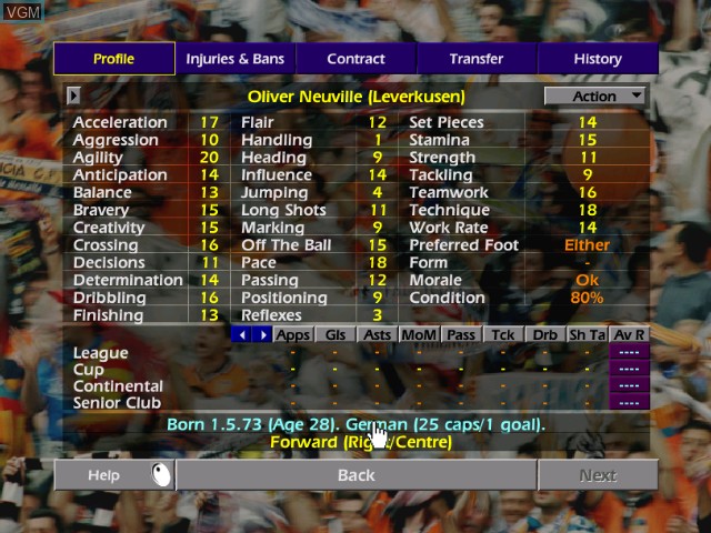 Image in-game du jeu Championship Manager Season 01/02 sur Microsoft Xbox