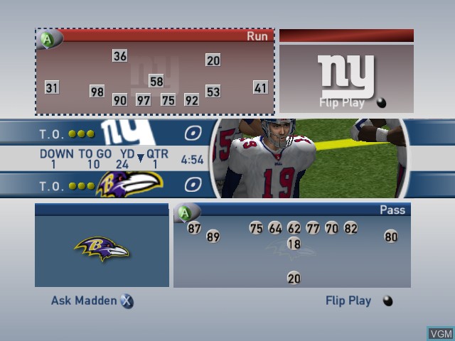 Image in-game du jeu Madden NFL 2002 sur Microsoft Xbox
