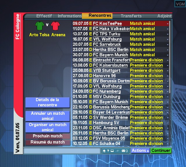 Image in-game du jeu Championship Manager 2006 sur Microsoft Xbox