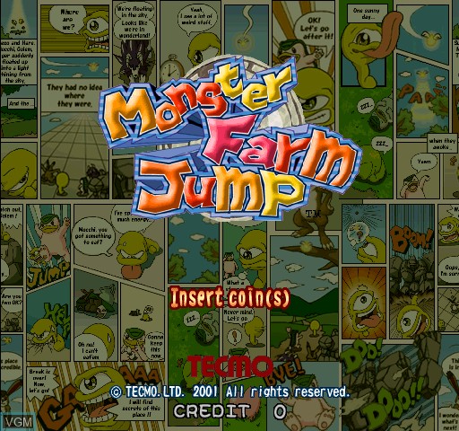 Image de l'ecran titre du jeu Monster Farm Jump sur Zinc