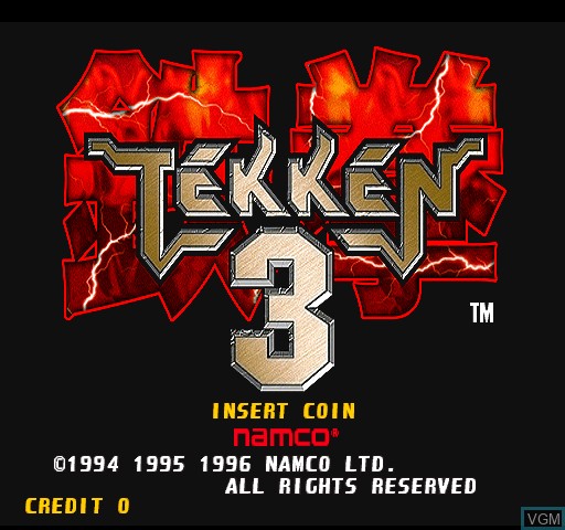 Image de l'ecran titre du jeu Tekken 3 sur Zinc
