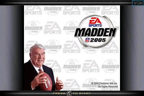 Image de l'ecran titre du jeu Madden NFL 2005 sur Tapwave Zodiac