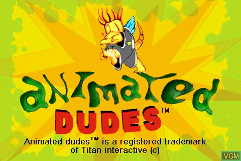 Image de l'ecran titre du jeu Animated Dudes sur Tapwave Zodiac