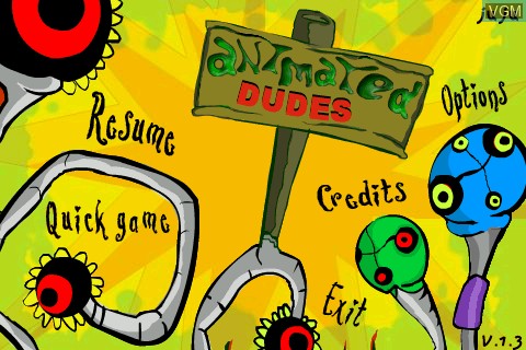 Image du menu du jeu Animated Dudes sur Tapwave Zodiac